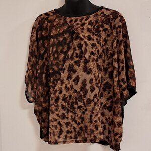 Zara Animal Print Top Misses Size Medium